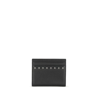 Valentino Garavani Black Calf Leather Bos Taurus Wallet