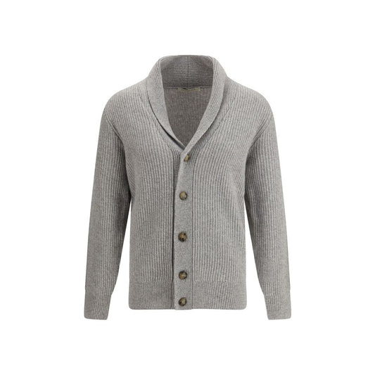 Brooksfield Gray Fleece Wool Cardigan