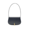 Saint Laurent Blue Calf Leather Bos Taurus Shoulder Bag