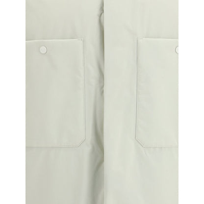 LAMINAR Cream Nylon Full-Length Jacket
