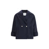 Cruna Blue Fleece Wool Coat
