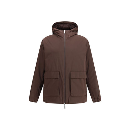 LAMINAR Brown Nylon Full-Length Jacket