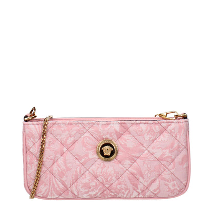 Versace Pink Fabric Crossbody Bag