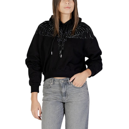 County of Milan Black Cotton Hoodie