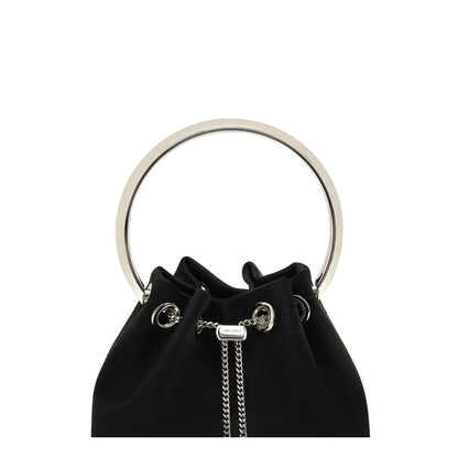 Jimmy Choo Black Silk Shoulder Bag