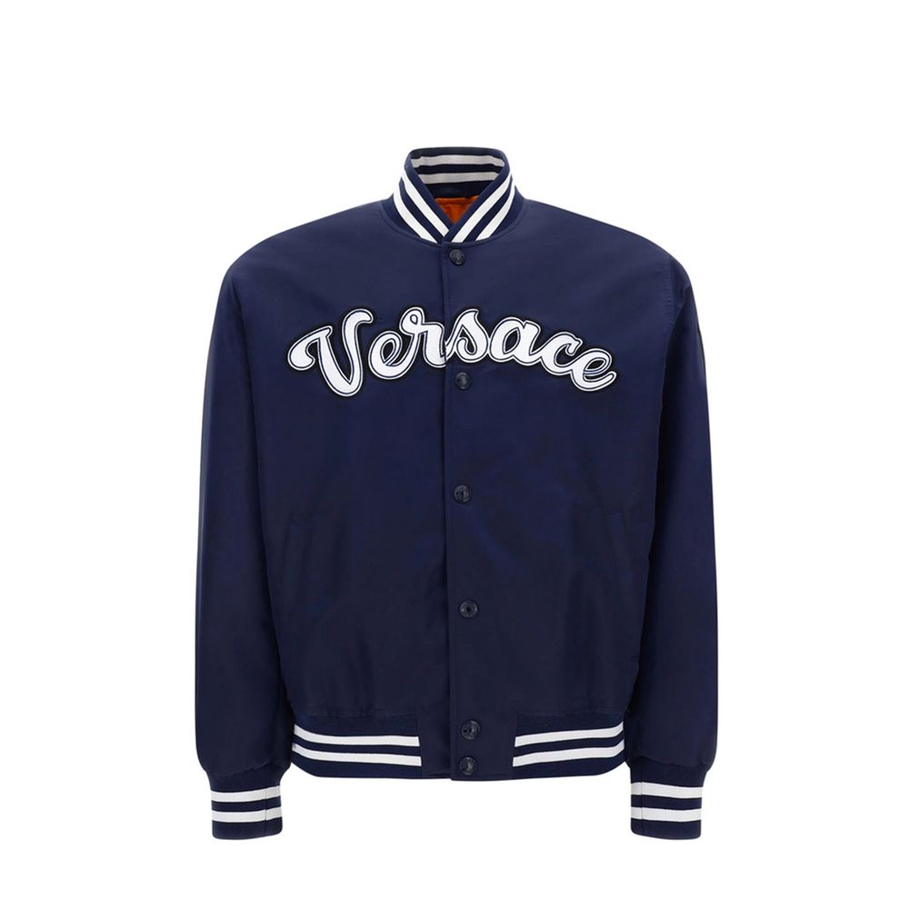 Versace Blue Nylon Bomber