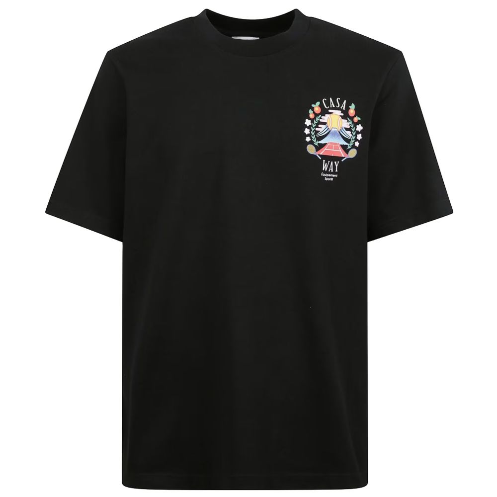 Casablanca Black Cotton T-Shirt