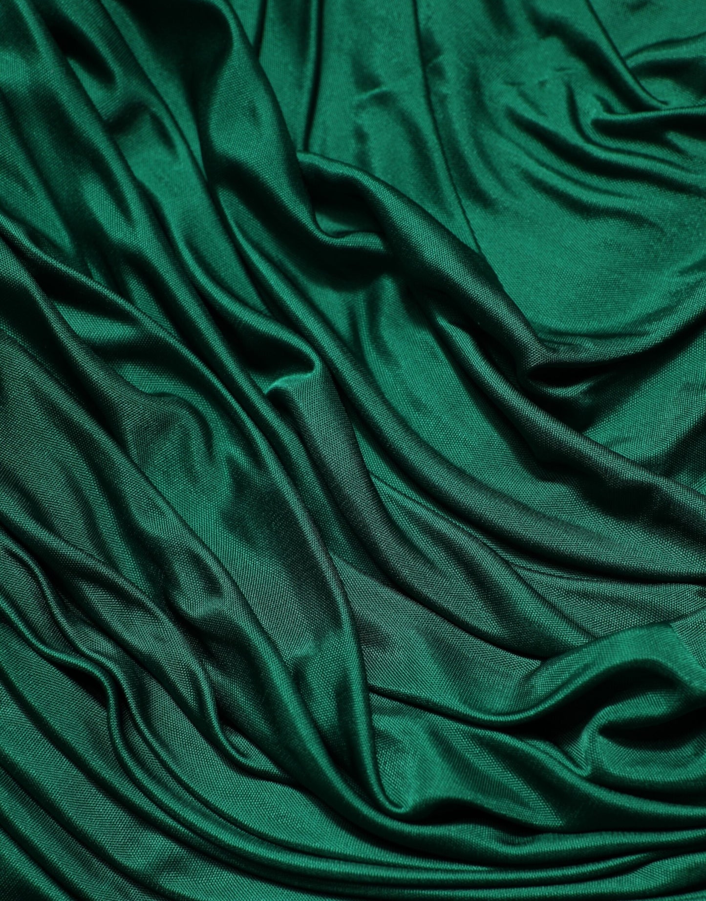 Dolce & Gabbana Green Viscose Drape Jersey Organzine Tank Top