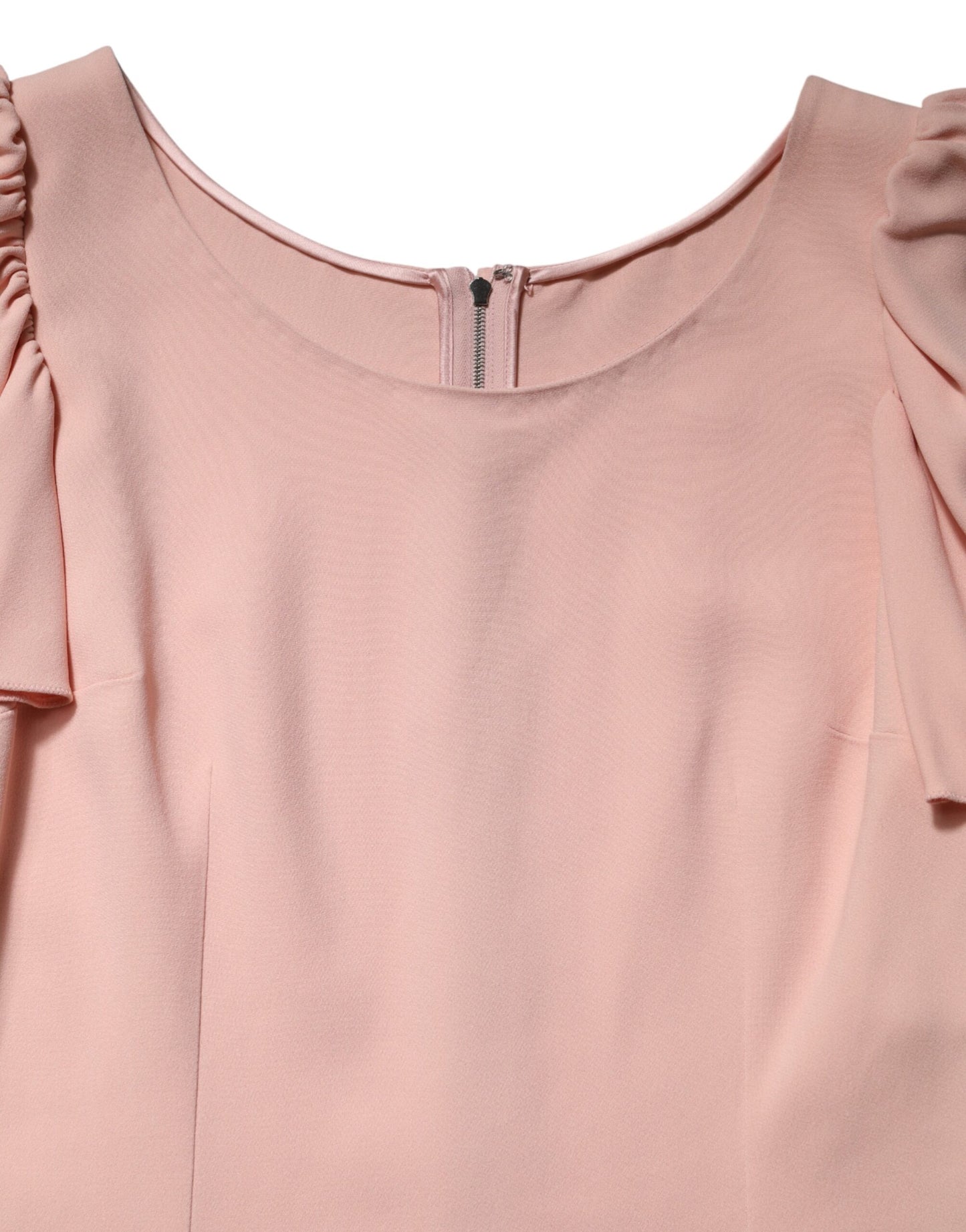 Dolce & Gabbana Pink Short Sleeves Round Neck Blouse Top