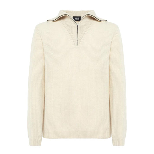 Alpha Studio White Cashmere Sweater