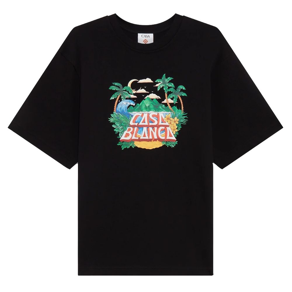 Casablanca Black Cotton T-Shirt