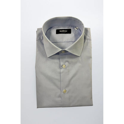 Baldinini Trend Light Blue Cotton Men Shirt