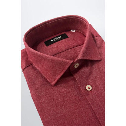 Baldinini Trend Red Cotton Men Shirt