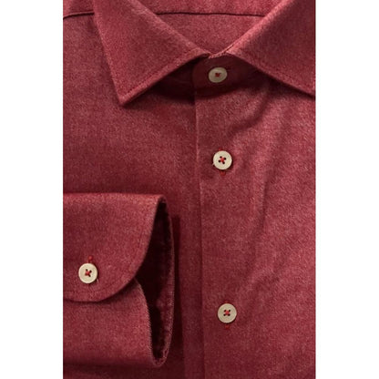 Baldinini Trend Red Cotton Men Shirt