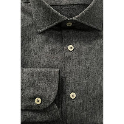 Baldinini Trend Gray Cotton Men Shirt