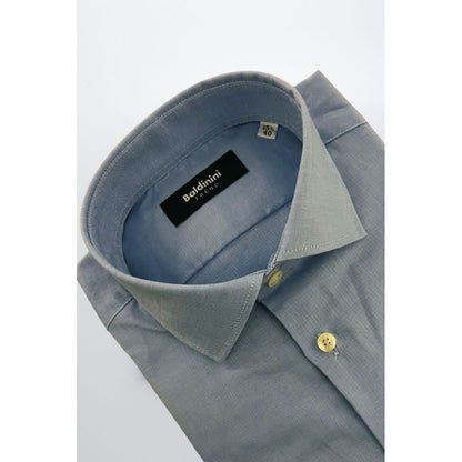 Baldinini Trend Light Blue Cotton Men Shirt