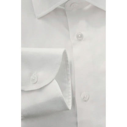Baldinini Trend White Cotton Men Shirt