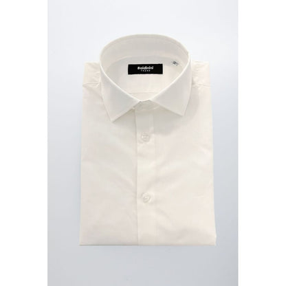 Baldinini Trend White Cotton Men Shirt