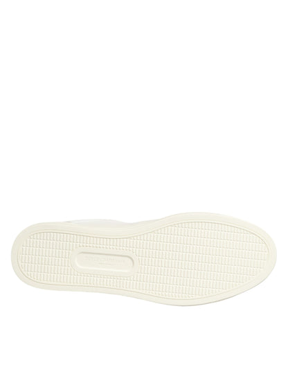 Dolce & Gabbana White Heart Embellished Sneakers Shoes