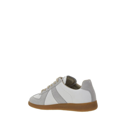 Margiela White Calf Leather Bos Taurus Low Top Sneakers