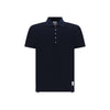 Thom Browne Blue Cotton Polo Shirt
