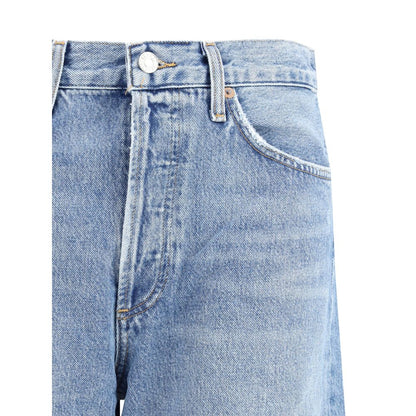 Agolde Blue Cotton Straight-Leg Jeans