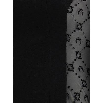 Marine Serre Black Fleece Wool Casual Dress