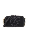 PINKO Black Leather Crossbody Bag