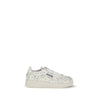 Autry White Calf Leather Bos Taurus Low Top Sneakers