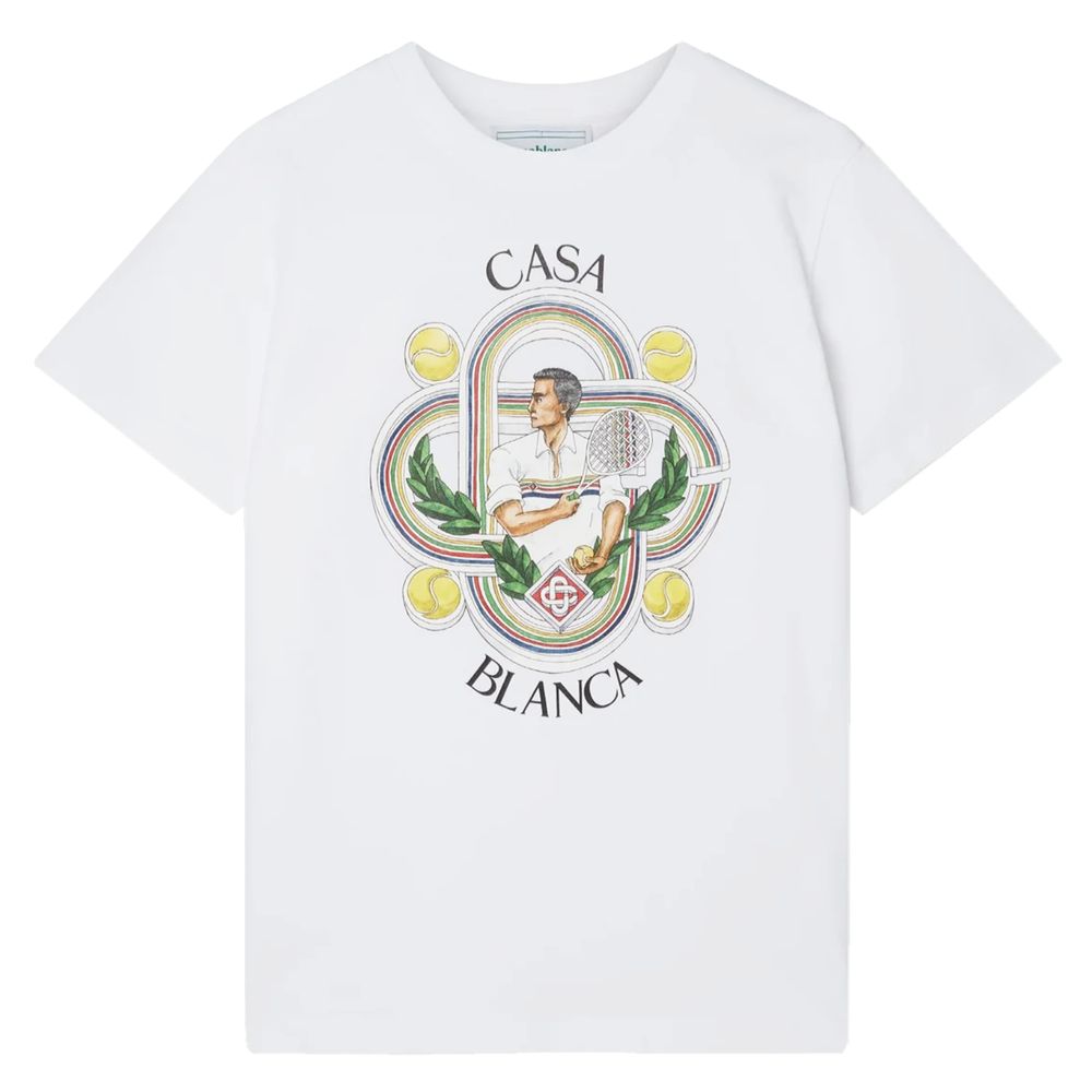 Casablanca Hvid Bomulds T-shirt