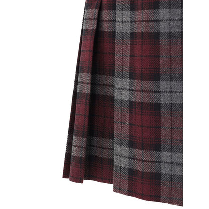 Dolce & Gabbana Bordeaux Wool Mini Skirt