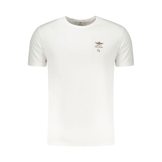 Aeronautica Militare Hvid Bomuld Herre T-shirt