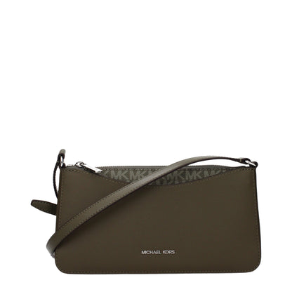 Michael Kors Grøn Stoff Crossbody Taske