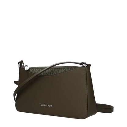 Michael Kors Grøn Stoff Crossbody Taske