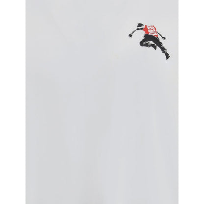 Diesel Hvid Bomulds T-shirt