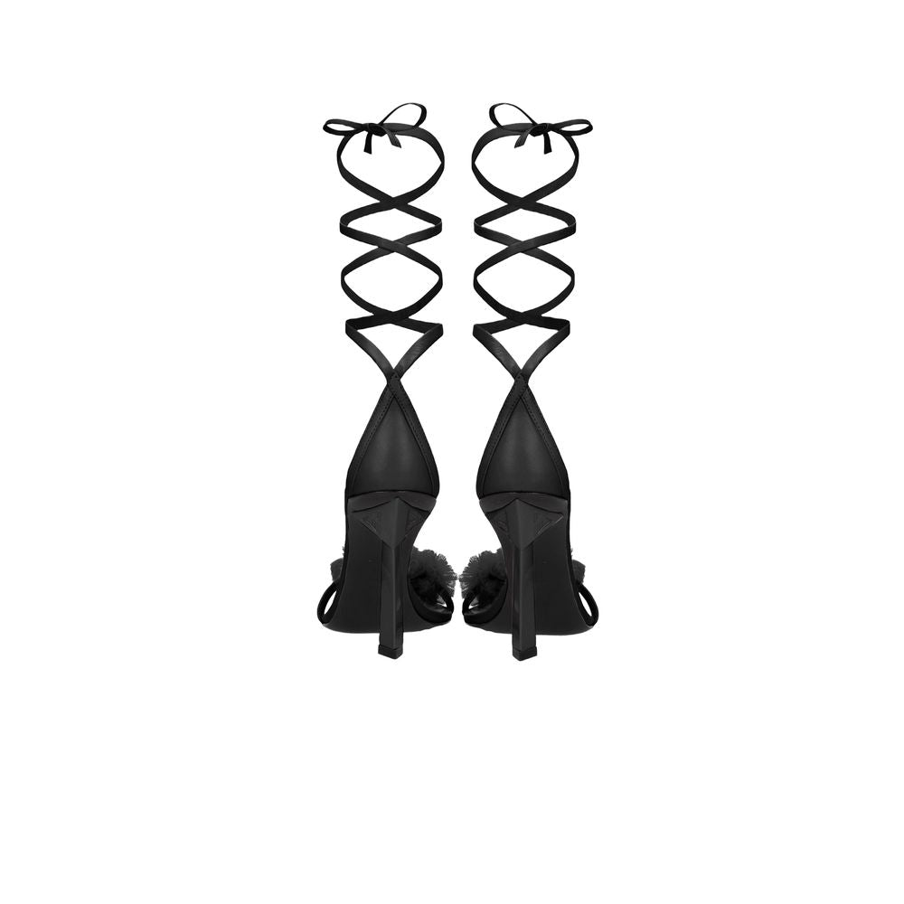 Aniye By sorte læderpumps med høj hæl