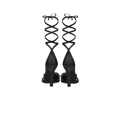 Aniye By sorte læderpumps med høj hæl