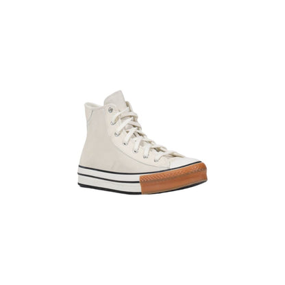 Converse Cremefarvede Læder High Top Sneakers