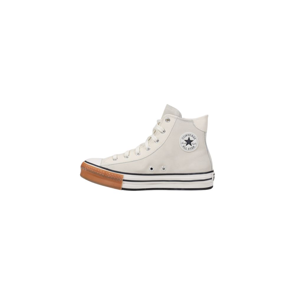 Converse Cremefarvede Læder High Top Sneakers