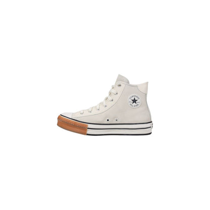 Converse Cremefarvede Læder High Top Sneakers