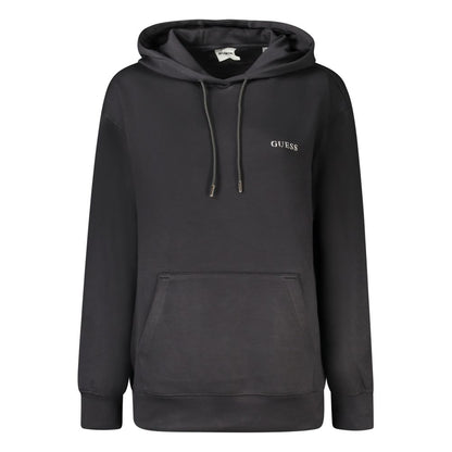 Guess Jeans Black Polyester Women's Hooded Sweatshirt
