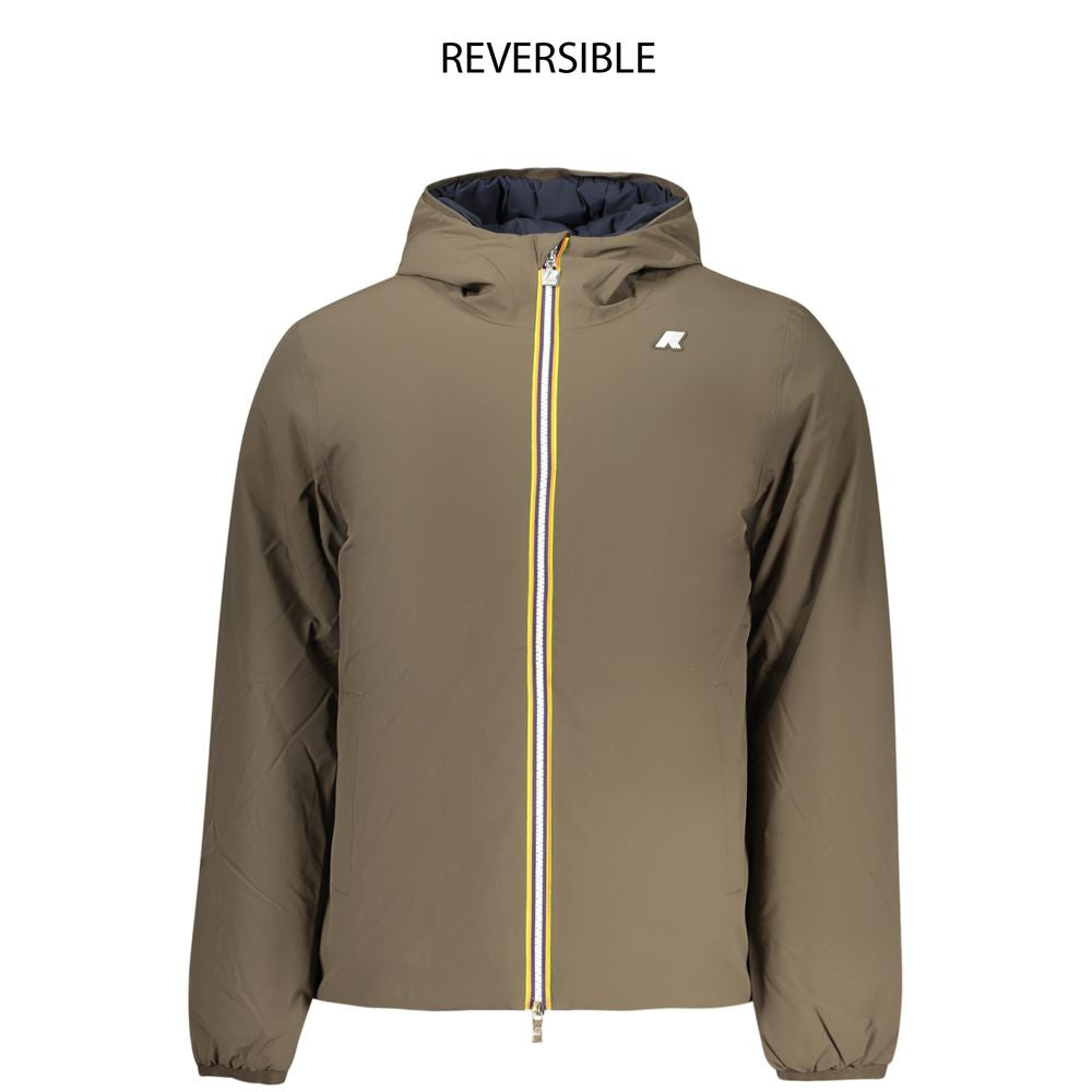 K-WAY Green Nylon Men Reversible Jacket