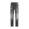 Diesel Gray Cotton Relaxed Fit Jeans