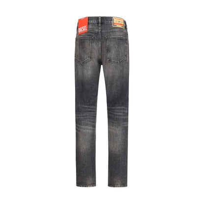 Diesel Grå Bomuld Relaxed Fit Jeans