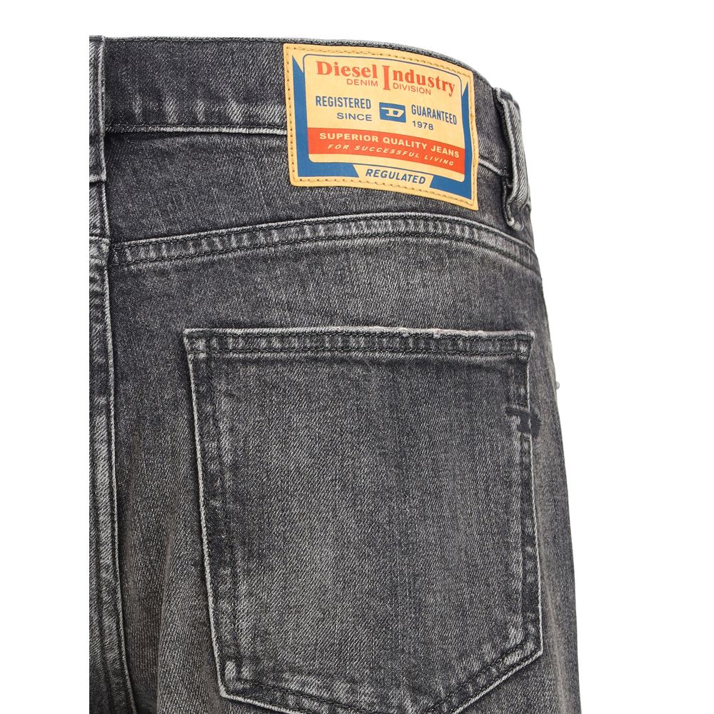 Diesel Grå Bomuld Relaxed Fit Jeans