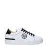 Philipp Plein White Leather Low Top Sneakers