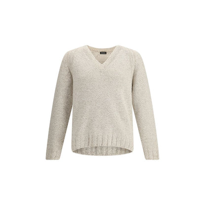 ZEGNA Cream Cashmere Cashmere Sweater