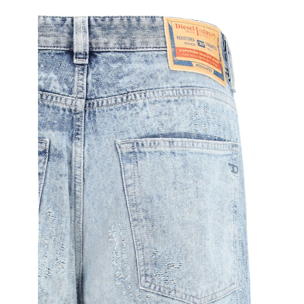 Diesel Lyseblå Bomuld Relaxed Fit Jeans