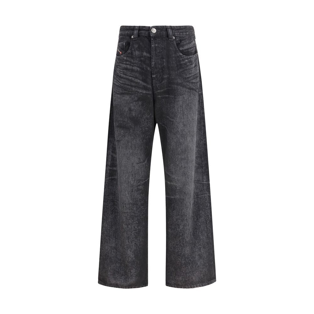 Diesel Sorte Bomulds Relaxed Fit Jeans