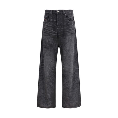 Diesel Sorte Bomulds Relaxed Fit Jeans